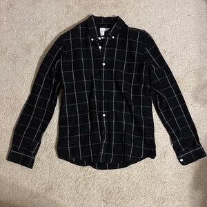 Saturdays New York City Black and White Plaid Shirt